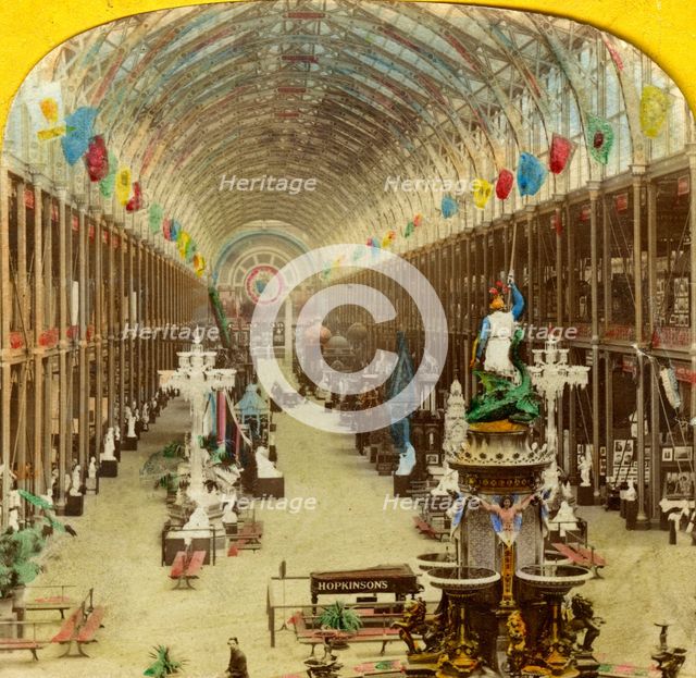 Interior view of the International Exhibition, London. Artist: Unknown