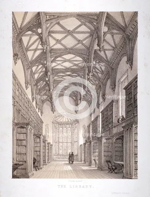 Interior view of the library, Lincoln's Inn, Holborn, London, c1850. Artist: Day & Haghe