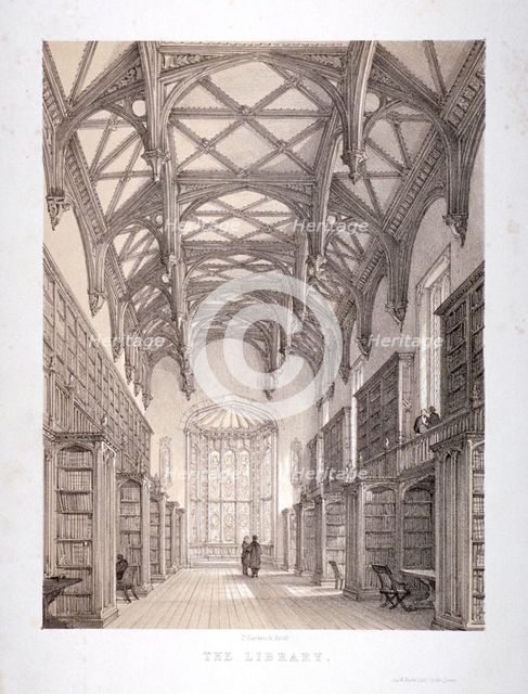 Interior view of the library, Lincoln's Inn, Holborn, London, c1850. Artist: Day & Haghe