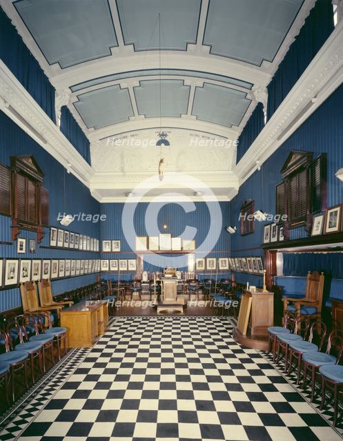 Interior view of the Masonic Hall, Pangbourne, Berkshire, 2000. Artist: JO Davies