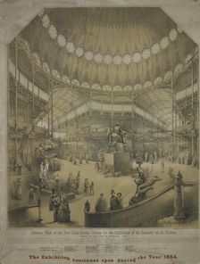 Interior view of the New York Crystal Palace for the exhibition of the industry of..., c1853- 1859. Creators: Goupil and Co, Nagel & Weingertner