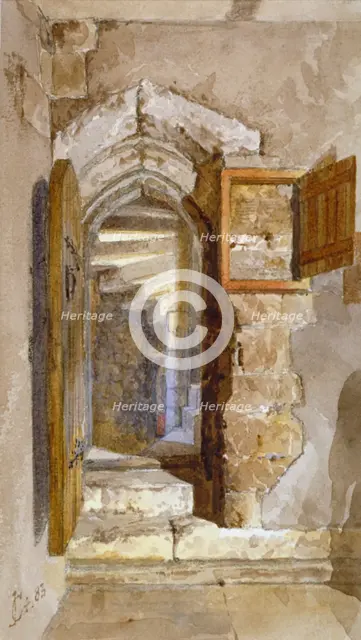 Interior view of the Salt Tower within the Tower of London, 1883. Artist: John Crowther