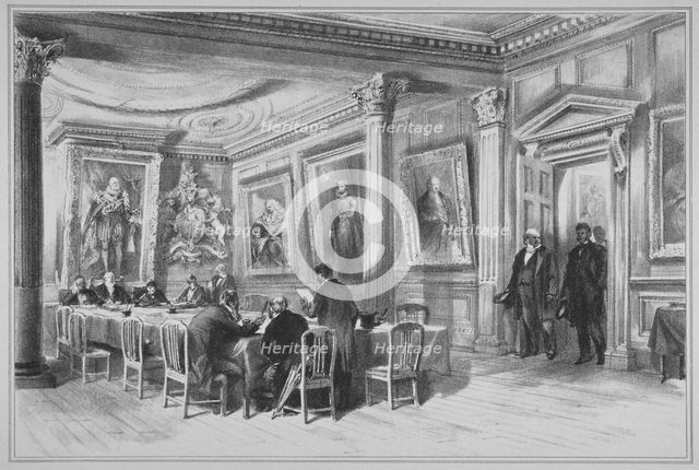 Interior view of the Scottish Corporation in Crane Court, near Fleet Street, City of London, 1860. Artist: J Maclure