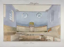 Interior view of the Sessions House on Newington Causeway, Southwark, London, c1825. Artist: Anon