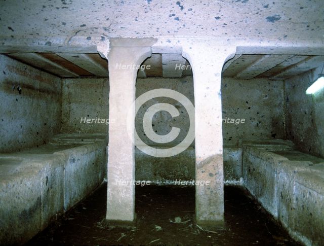 Interior view of the Polychromed Tumulus.