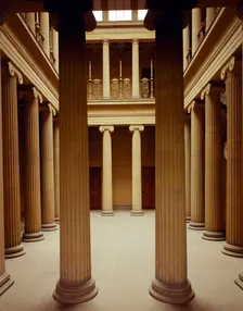 Interior view of the Pillar Hall, Belsay Hall, Northumberland, c2000s(?)