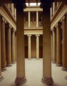 Interior view of the Pillar Hall, Belsay Hall, Northumberland, c2000s(?)