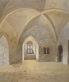 Interior view of the prison in the Bowyer Tower, Tower of London, Stepney, London, 1883. Artist: John Crowther