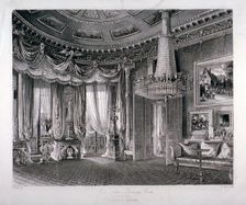 Interior view of the Rose Satin Drawing Room in Carlton House, Westminster, London, 1818. Creator: Richard Gilson Reeve
