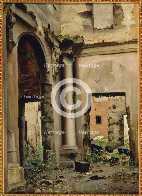 Interior view of the ruins of the old Court of Auditors, Quai d'Orsay, 1888. Creator: Unknown.