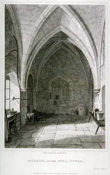 Interior view of the Well Tower, Tower of London, 1823. Artist: Edward Blore