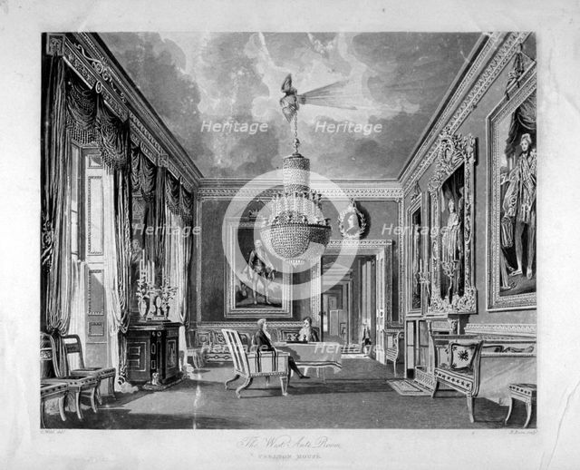 Interior view of the west ante-room in Carlton House, Westminster, London, 1818. Creator: Richard Gilson Reeve.