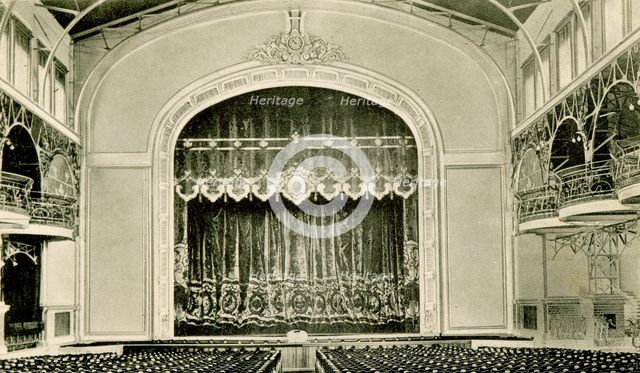 Interior view of the theatre in the Nicholas II People's House, St Petersburg, Russia, 1900s. Artist: Unknown