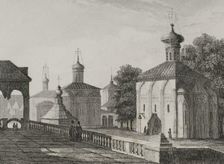 Interior view of Trinity Monastery, Russian Orthodox Church, Russia, 1839. Creator: Augustin François Lemaitre