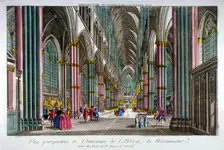 Interior view of Westminster Abbey, London, c1755. Artist: Anon