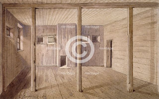 Interior view of White Lyon Prison, Borough High Street, Southwark, London, 1887. Artist: John Crowther
