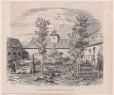 Interior View of a Farm, from "Le Magasin Pittoresque", ca. 1852. Creator: Charles Tamisier
