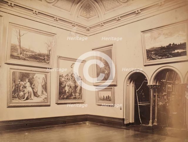 Interior View of a Gallery, from an album compiled by Sir John Everett Millais. Creator: Unknown.