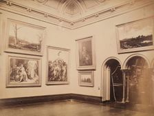 Interior View of a Gallery, from an album compiled by Sir John Everett Millais. Creator: Unknown