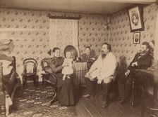 Interior view of a geologist's living room at gold mines in the Minusinsk mining district, 1890. Creator: TG Ulatovskii