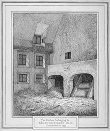 Interior view of a kitchen, Leathersellers Hall, Little St Helen's, City of London, 1800. Artist: John Thomas Smith