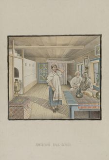 Interior view of a station, 1862-1887. Creator: Mikhail Znamensky