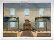 Interior view of Acton Place Chapel, Southwark, London, 1825. Artist: G Yates