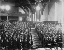 Interior view of chapel filled with female students at the Tuskegee Institute, c1902. Creator: Frances Benjamin Johnston