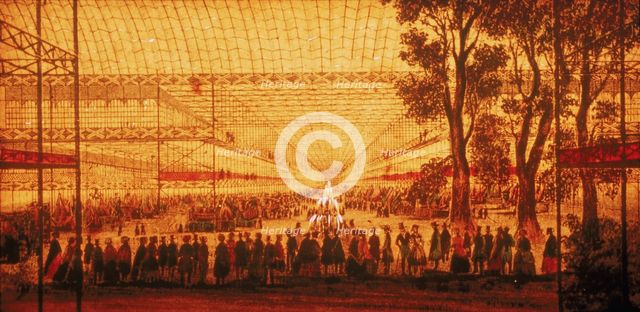 Interior view of Crystal Palace, c1851. Artist: Anon