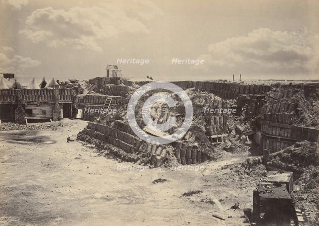 Interior View of Fort Sumpter, 1860s. Creator: George N. Barnard.