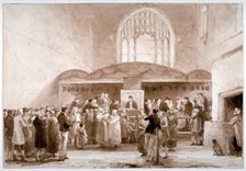 Interior view of Guildhall Chapel, City of London, 1817. Artist: George Jones