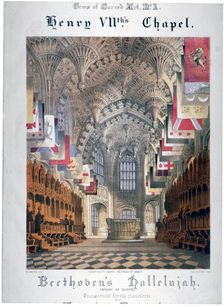 Interior view of Henry VII's chapel in Westminster Abbey, London, c1855. Artist: WL Walton