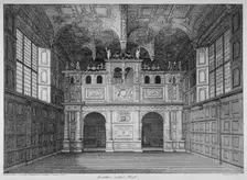 Interior view of Leathersellers Hall, Little St Helen's, City of London, 1799. Artist: James Peller Malcolm