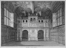 Interior view of Leathersellers Hall, Little St Helen's, City of London, 1799. Artist: James Peller Malcolm