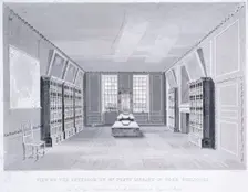 Interior view of Mr Pepys library in York Buildings, Westminster, London, c1670. Artist: R Cooper