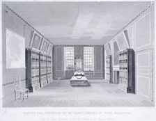 Interior view of Mr Pepys library in York Buildings, Westminster, London, c1670. Artist: R Cooper