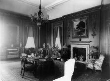 Interior view of Mrs. Hamilton Rice home in Newport, Rhode Island, with..., between 1917 and 1927. Creator: Frances Benjamin Johnston