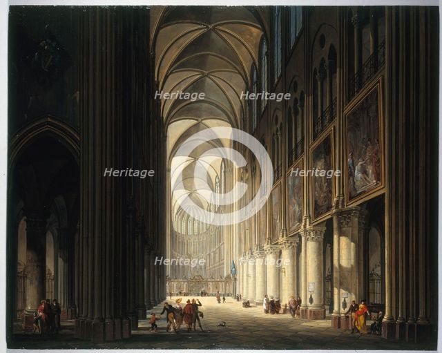 Interior view of Notre-Dame, in 1789, 1789. Creator: Unknown.