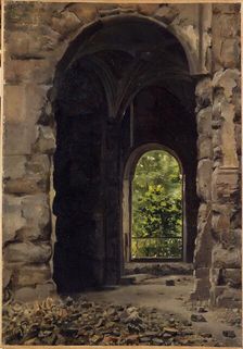 Interior view of ruins of the old Court of Auditors, Quai d'Orsay, 1888. Creator: Georges Rouard