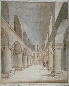 Interior view of St John's Chapel, Tower of London, c1810. Artist: Frederick Nash