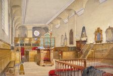 Interior view of St Michael's Church, Wood Street, City of London, 1888. Artist: John Crowther