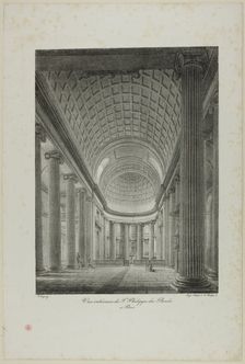 Interior View of St. Philippe du Roule, Paris, n.d. Creator: Nicolas-Marie-Joseph Chapuy