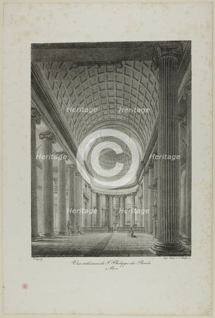 Interior View of St. Philippe du Roule, Paris, n.d. Creator: Nicolas-Marie-Joseph Chapuy.