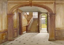 Interior view showing the staircase at Fairfax House, High Street, Putney, London, 1887. Artist: John Crowther
