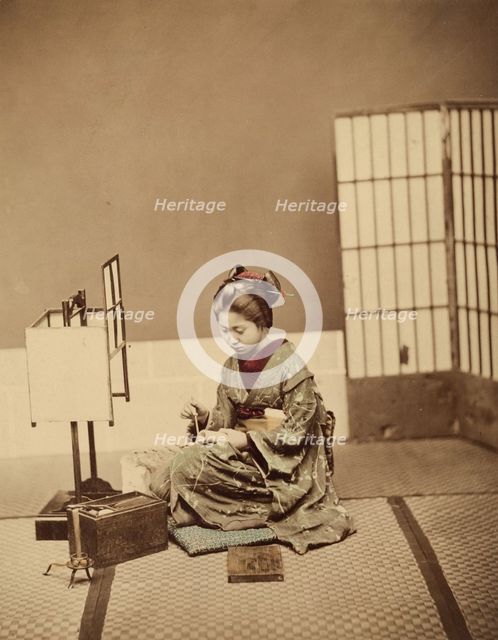 Interior - Young Woman Writing, c1885. Creator: Unknown.