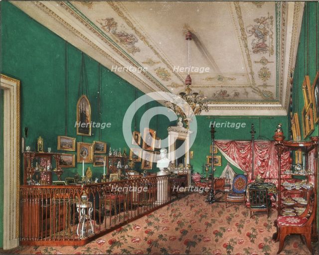 Interiors of the Winter Palace. The Bedroom of Grand Princess Maria Nikolayevna, 1837. Artist: Ukhtomsky, Konstantin Andreyevich (1818-1881)