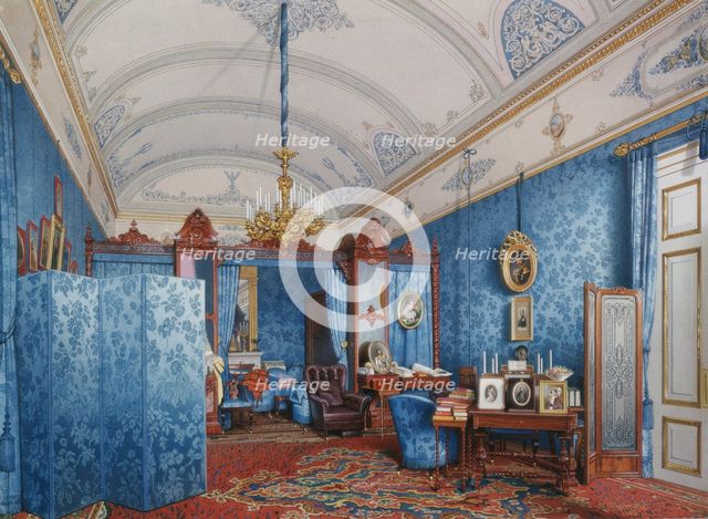 Interiors of the Winter Palace. The Dressing Room of Empress Maria Alexandrovna, 1857. Artist: Premazzi, Ludwig (Luigi) (1814-1891)