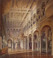 Interiors of the Small Hermitage, The Pavilion Hall, middle of the 19th century. Creator: Kolb, Alexander Chrisophorovich (1819-1887)