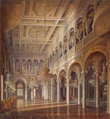 Interiors of the Small Hermitage, The Pavilion Hall, middle of the 19th century. Creator: Kolb, Alexander Chrisophorovich (1819-1887)