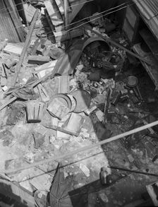 Interiors of wrecked homes on Independence Avenue..., Washington, D.C, 1942. Creator: Gordon Parks